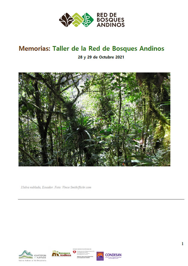 Memorias Taller Red Bosques Andinos